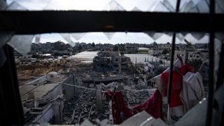 Zerstörte Gebäude in Rafah
