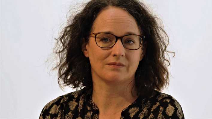Die Literaturwissenschaftlerin Nicole Seifert auf der Frankfurter Buchmesse. (Archivbild)