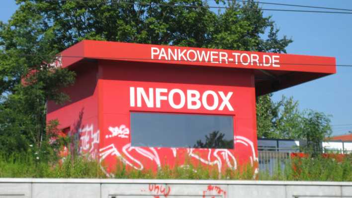 Infobox am ehemaligen Rangierbahnhof in Berlin-Pankow