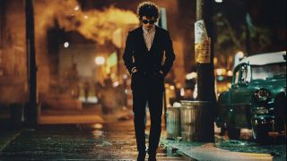 Szene aus dem Film "Like a complete Unknown" mit Timothée Chalamet als Bob Dylan (Quelle: Searchlight Pictures)