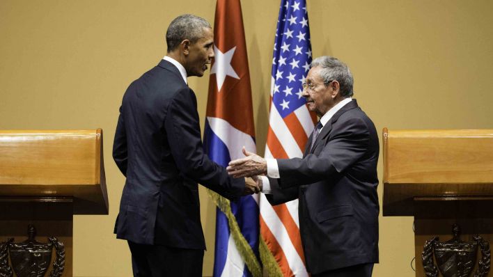 Barack Obama trifft sich mit dem kubanischen Präsidenten Raul Castro (Bild: imago/ZUMA Press)
