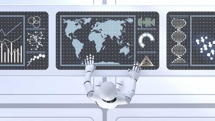 Roboter an einer Kontrolltafel (Bild: imago/Westend61) Roboter an einer Kontrolltafel (Bild: imago/Westend61)