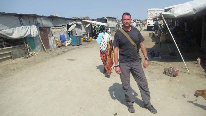 Björn Blaschke auf Recherchereise im Südsudan - Foto: ARD