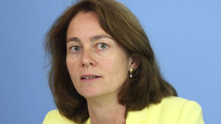 Familienministerin Katarina Barley am 12.07.2017 bei einer Pressekonferenz in Berlin.