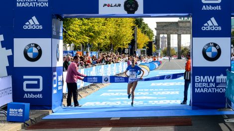 Inforadio Marathonwette 2018 - Thuris Gers - Schlussläuferin ist im Ziel