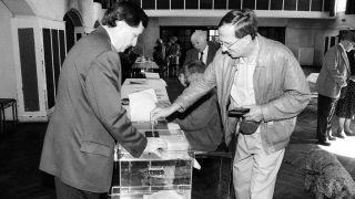 ARCHIV: Volksabstimmung zum Vertrag von Maastricht am 20.09.1992 in Frankreich (Bild: imago stock&people)