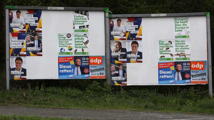 Wahlplakate zur Europawahl 2019