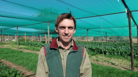 Namibia: Farmer Clemens Voigts (Bild: Jörg Poppendieck/Inforadio)