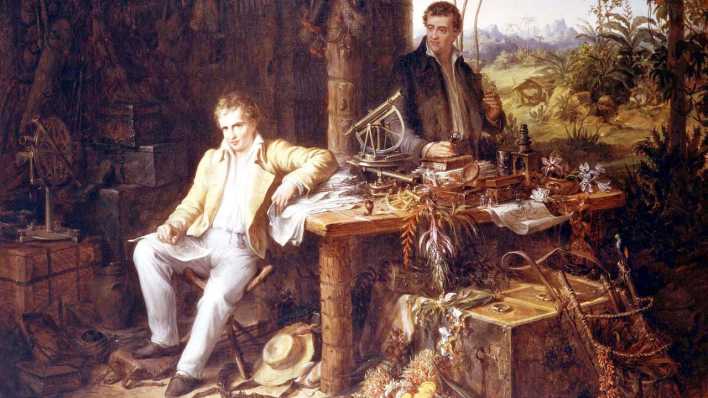 Alexander von Humboldt und Aimé Bonpland am Orinoco, Gemälde von Eduard Ender, 1856 (Bild: imago images) Alexander von Humboldt und Aimé Bonpland am Orinoco, Gemälde von Eduard Ender, 1856 (Bild: imago images)