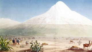 Humboldt und Bonpland machen sich auf ihre berühmte Besteigung des Chimborazo