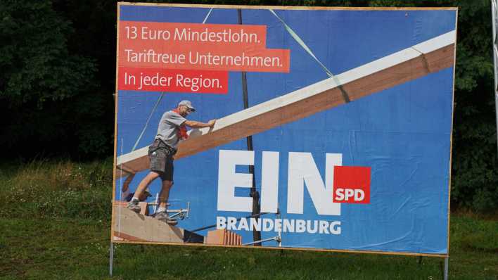 Wahlplakat in Brandenburg, SPD