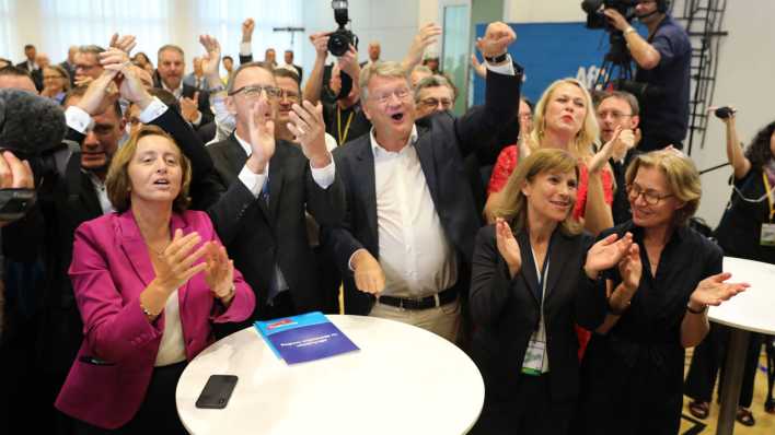 Landtagswahl Brandenburg und Sachsen 2019: Wahlparty der AfD