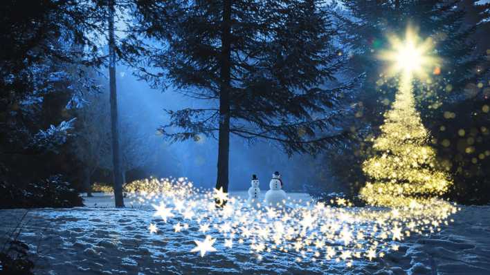 Weihnachten in einem Winterwald