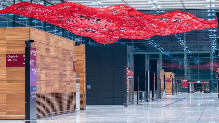 Der 999 Quadratmeter große "Magic Carpet" (Bild: Flughafen Berlin Brandenburg GmbH)