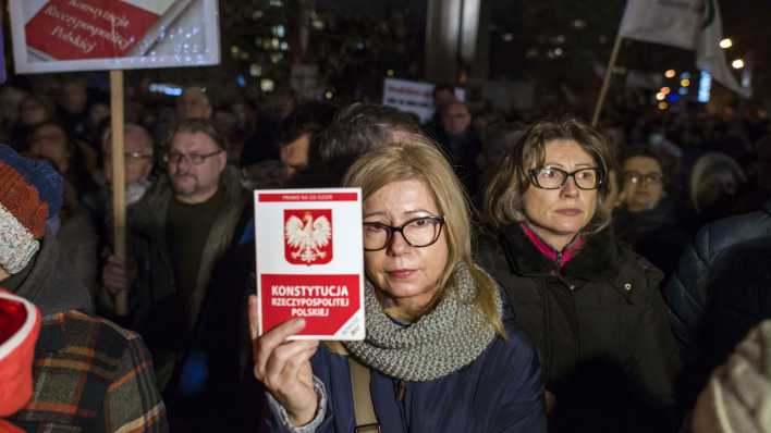 Proteste in Polen gegen die Regierung Proteste in Polen gegen die Regierung