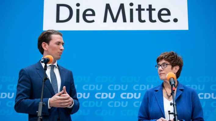 Archivbild: Sebastian Kurz und Annegeret Kramp-Karrenbauer, 04.07.2019