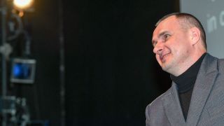 Regisseur Oleg Senzow auf der Weltpremiere seines Films "Numbers" im Maxim Gorki Theater.