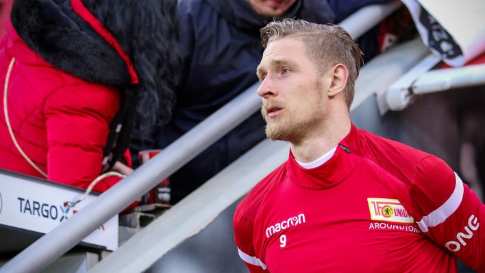 Sebastian Polter - Stümer des 1. FC Union Berlin im Stadion ()Bild: picture alliance / Fotostand