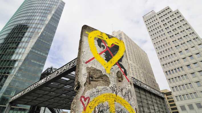 Rest der Berliner Mauer am Potsdamer Platz (Bild: picture alliance/ imageBROKER) Rest der Berliner Mauer am Potsdamer Platz (Bild: picture alliance/ imageBROKER)