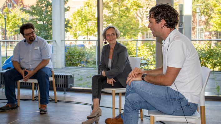 Dr. Jobst Röhmel, Prof. Dr. Jeanette Schulz-Menger und Prof. Dr. Christian Hackenberger