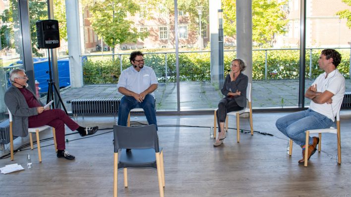 Thomas Prinzler, Dr. Jobst Röhmel, Prof. Dr. Jeanette Schulz-Menger und Prof. Dr. Christian Hackenberger