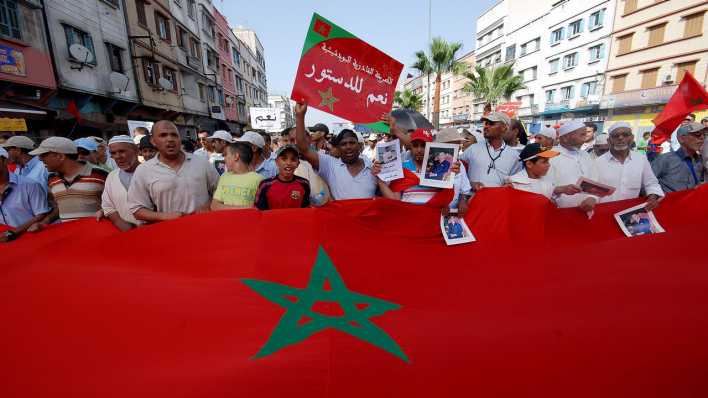 Archivbild: Demonstration im Rahmen des Arabischen Frühlings 2011 in Marokko (Bild: ) in