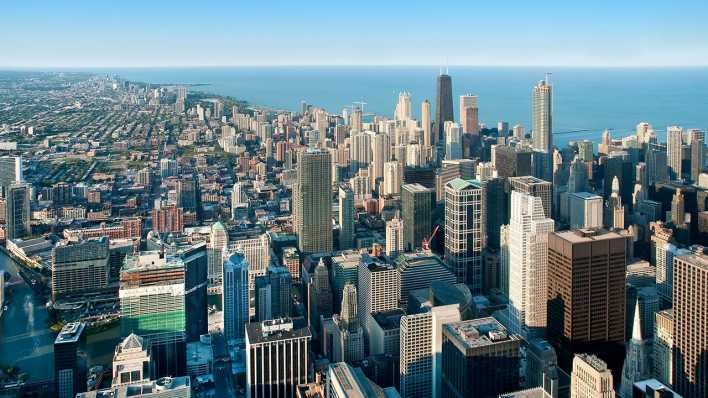 Blick auf die Skyline von Chicago (Foto: imago images / Shotshop)