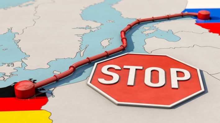 Symbolbild: Stop von Nord Stream 2 (Bild: imago images/IlluPics)