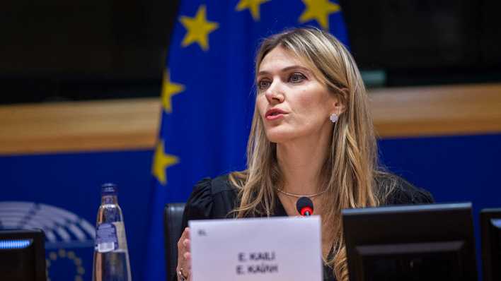 Die unter Korruptionsverdacht stehende Vizepräsidentin des Europäischen Parlaments Eva Kaili.