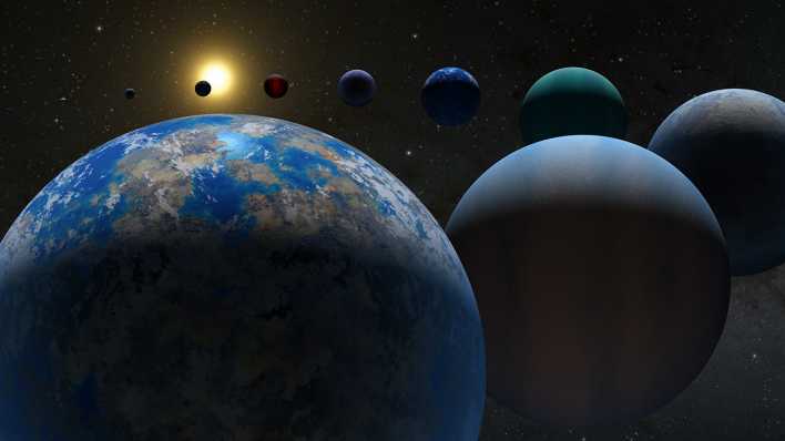 Die Illustration zeigt verschiedene Arten von Exoplaneten. Rund 30 Jahre nach dem ersten Nachweis eines Exoplaneten hat die US-Raumfahrtagentur Nasa mittlerweile mehr als 5000 Exemplare registriert.