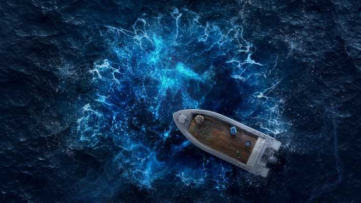 Ein Boot treibt auf dem Wasser. (Quelle: picture alliance/dpa/ZDF | Staudinger + Franke)