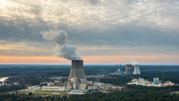 Das Kernkraftwerk Emsland (Luftaufnahme mit einer Drohne).