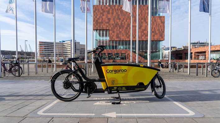 Ein Cargoroo-Lastenrad im belgischen Antwerpen