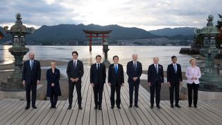 Gruppenfoto der Staatschefs beim G7-Gipfel in Hiroshima.
