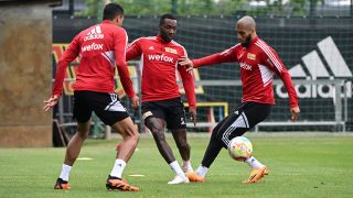 Union-Spieler beim Training