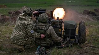 Ukrainische Soldaten bei einer Übung