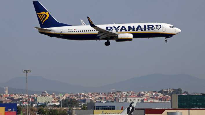 Ein Flugzeug von Rynair