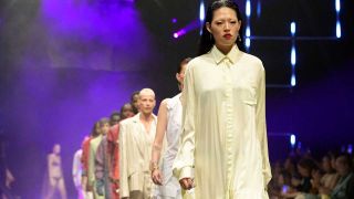 11.7.23: Models bei der Kilian Kerner Fashion Show auf der Berlin Fashion Week (Bild: IMAGO/Future Image)