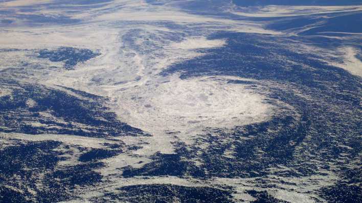 Treibeis in den Meeresstroemungen der Baffin Bay