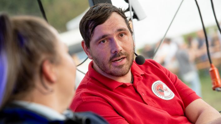 Tobias Schröder, Bildungsreferent der Landesjugendfeuerwehr beim Forum am Brandenburgtag