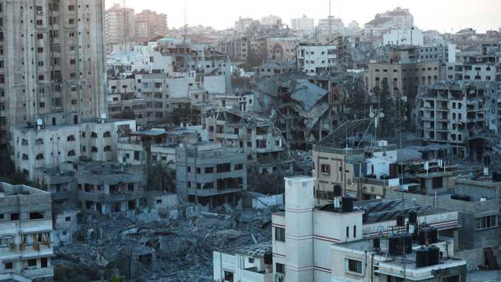 Gaza-Stadt: Blick auf einen Teil der Zerstörung