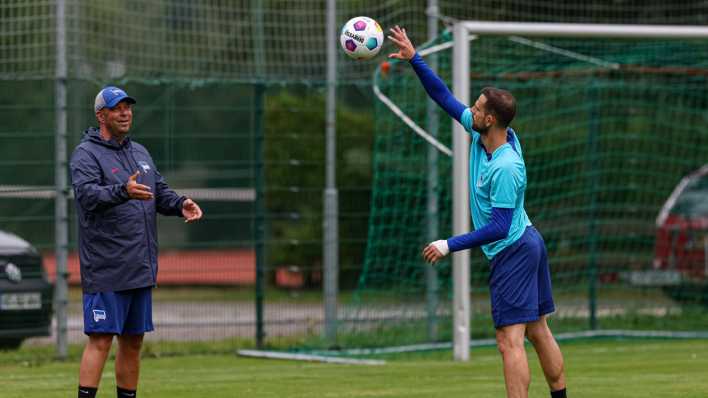 Hertha-Torhüter Marius Gersbeck beim Training
