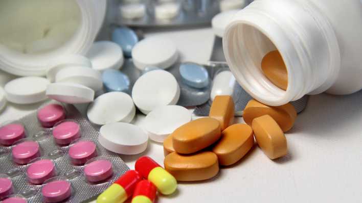 Verschiedene Tabletten und Pillen. Verschiedene Tabletten und Pillen.