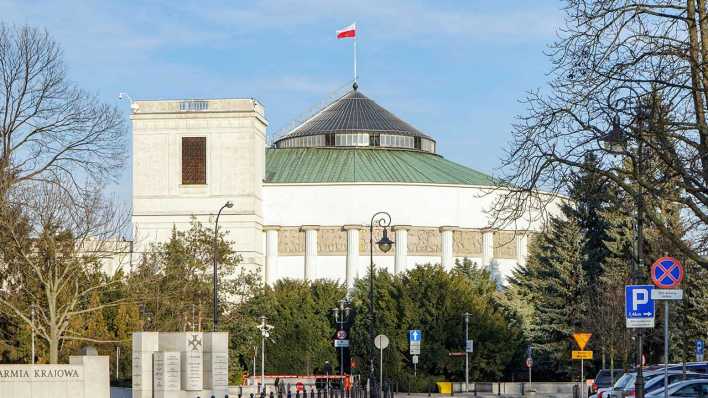 Sejmgebäude in Warschau, Tagungsort der Nationalversammlung.