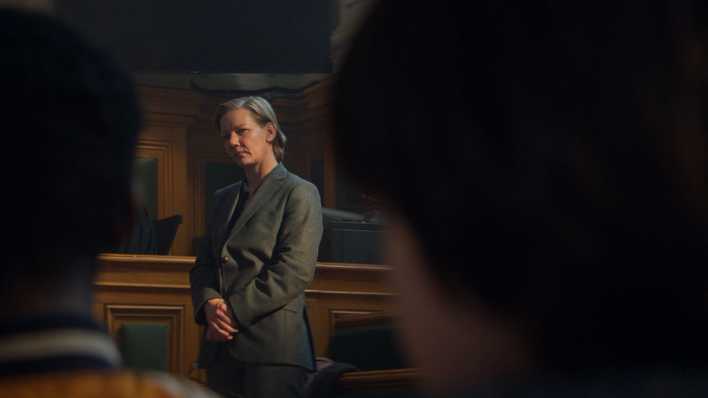 Sandra Hüller als Autorin Sandra in einer Szene des Films "Anatomie eines Falls" (Bild: picture alliance / Les Films Pelleas)