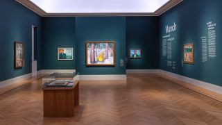 Ein Raum in der Ausstellung "Munch" im Museum Barberini Potsdam