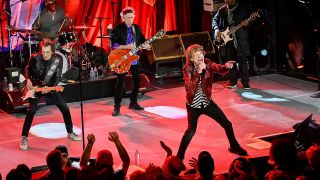 Die Rolling Stones bei einem Konzert zu ihrem neuen Album "Hackney Diamonds" in New York.