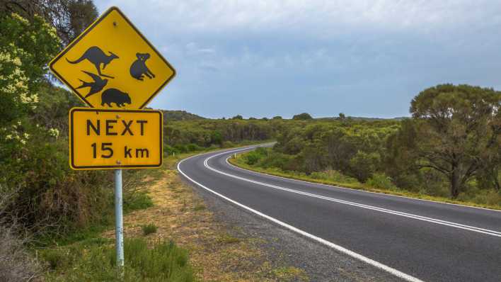 Straßenschild in Australien