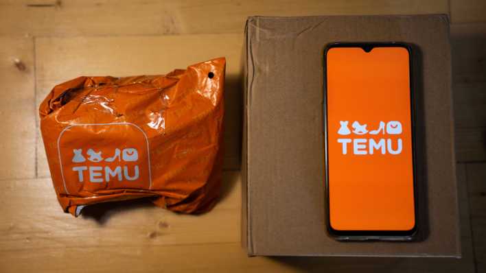 Temu App und Paket