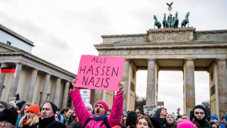 Kundgebung gegen Rechts am Brandenburger Tor